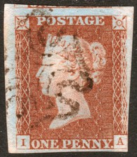 1841 sg8 red brown plate - 1841,