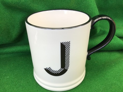 White china alphabet mug - ,
