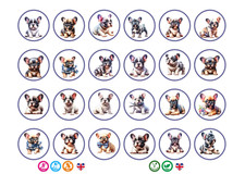 EDIBLE FRENCH BULL DOGS 24 X