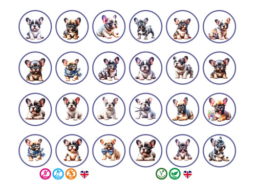 Edible french bull dogs x - edible,