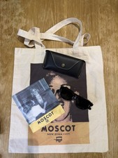 Moscot Lemtosh Dahven 47 Sunglasses Black  – Full Set + Tote Bag