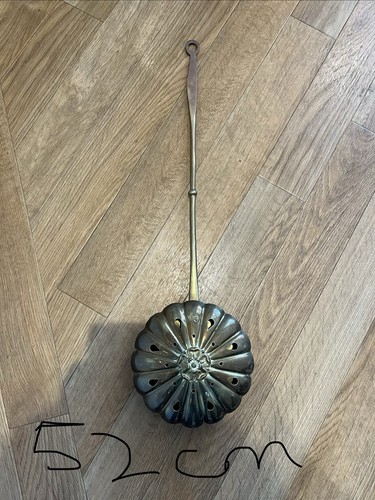 Vintage brass bed warmer - , with