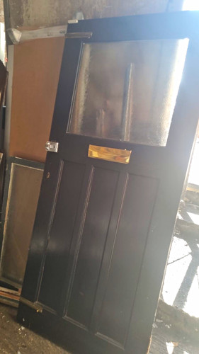 Black traditional panel - traditional, 3-panel