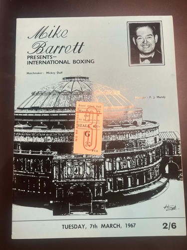 Boxing programme ticket 7th - programme,