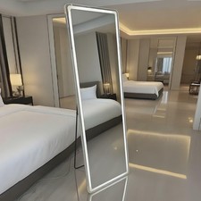 Smart Full Length Dressing Mirror With LED Lights Floor Standing Or Wall Mounted