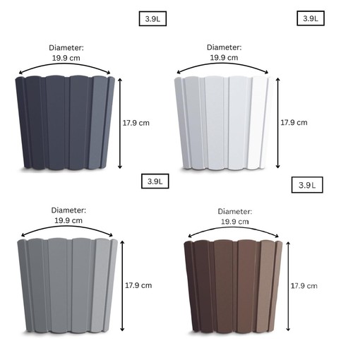 Round flower pot - round,
