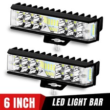 2x 6Inch LED Work Light Bar