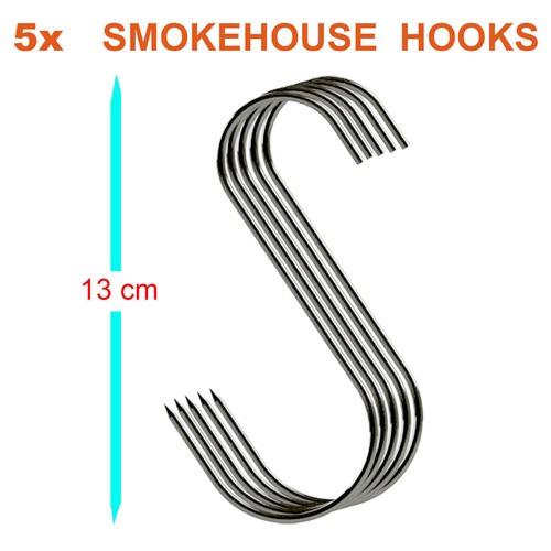 Butchers hooks meat - hooks,meat, smoke