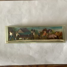  6FARM WORKERS & 4 ANIMALS Figures MINIATURE MASTERPIECES By MARX Toys