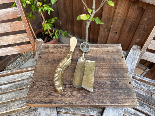 Vintage brass table - brass,