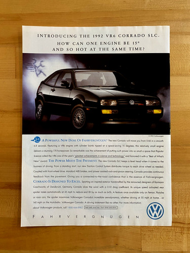 1992 print volkswagen - ad,