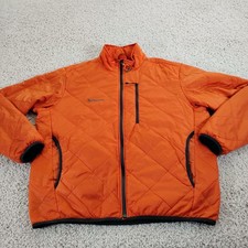 Simms Jacket Mens Large Orange Primaloft Puffer Coat Zip Hiking Outdoor Fishing