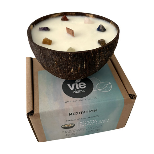 Coconut shell candle - coconut,
