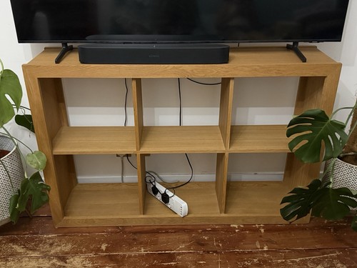 Oak veneer bookcase - oak,
