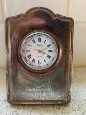 Vintage British Airways Concorde Small 925 Sterling Silver Clock. Working