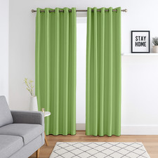 Premium Plain Faux Silk Eyelet