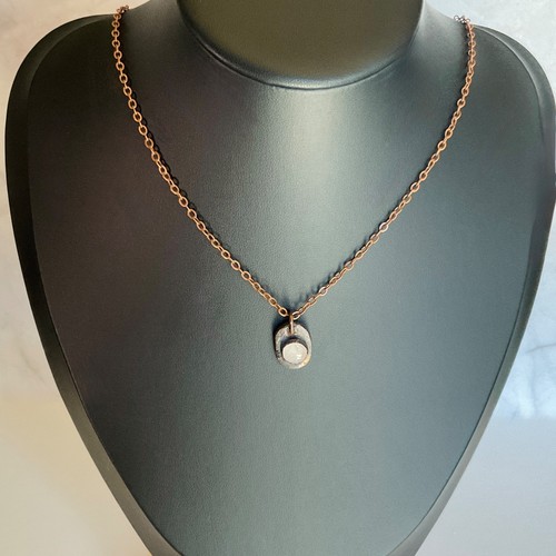 Necklace copper pendant - necklace,