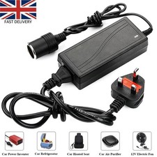 240V Mains Plug to 12V Socket Adapter Converter Car Cigarette Lighter AC/DC UK