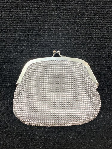 Silver mesh evening clutch bag - evening,