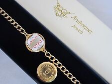 STAINLESS STEEL GOLD SOS BRACELET/MEDICAL ALERT/EMERGENCY LADIES/MENS/TALISMAN. 