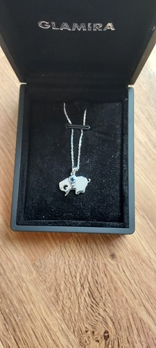 9ct white gold elephant
