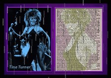 A4 Tina Turner art print unframed laminated history