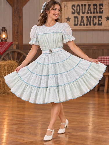 Vintage square dance prairie - square,