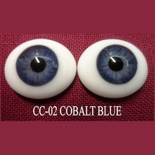 SOLID GLASS EYES OVAL FLAT