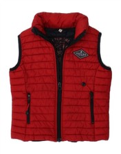 JOULES Girls Padded Gilet 3-4 Years Red Polyamide AK20