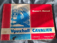 Vauxhall Cavalier Mk2 Owners Manual 1982