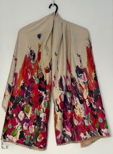 Cashmere blend floral print - cashmere,