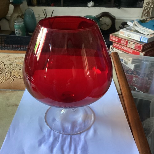 Vintage retro art glass - retro, ruby