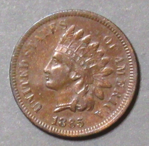 1865 indian head cent - head,