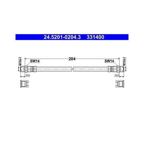 Ate 5201 0204 clutch - ate, hose
