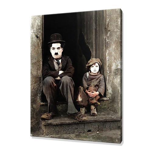 Charlie chaplin the boy canvas - charlie,
