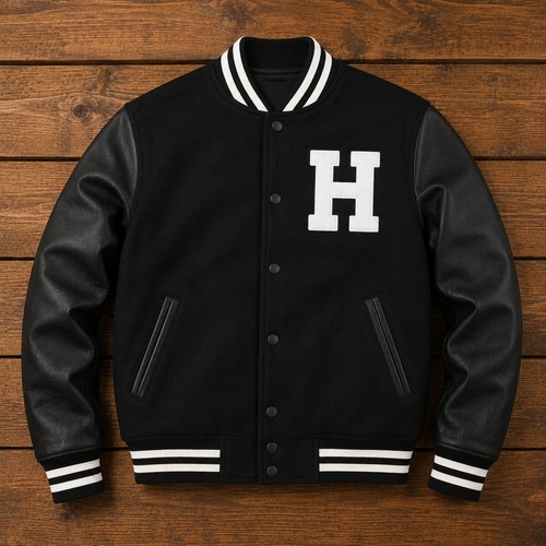 Men black varsity - black, jacket