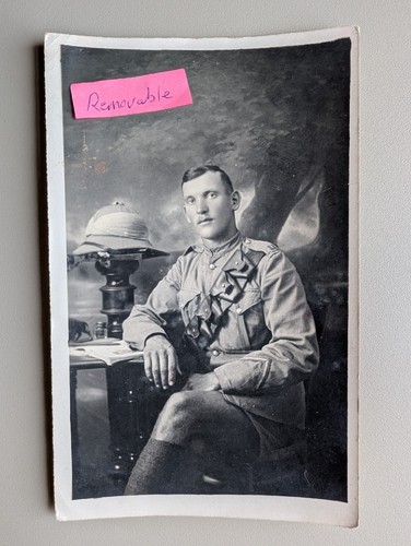 Old photo man military uniform - old,