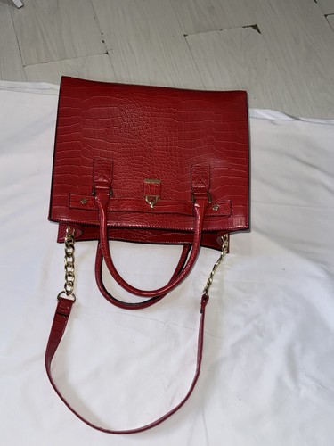 Burgundy croc effect - burgundy,