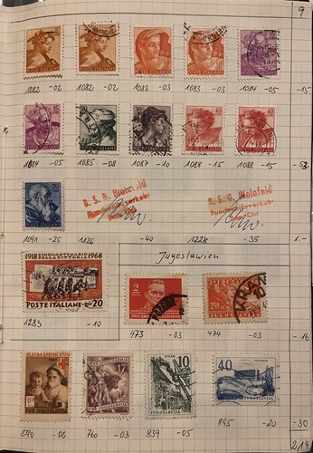 Italy yugoslavia stamps page - italy,