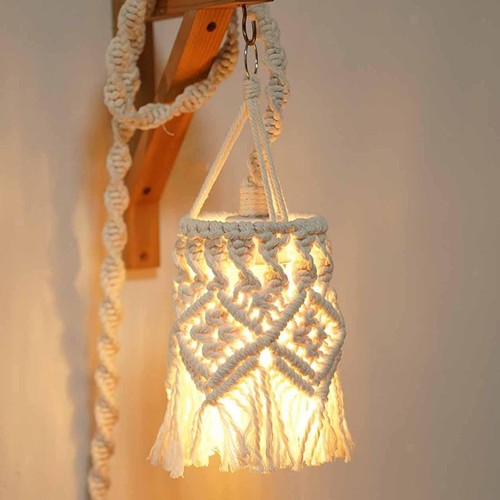 Handmade woven lampshade with - handmade,
