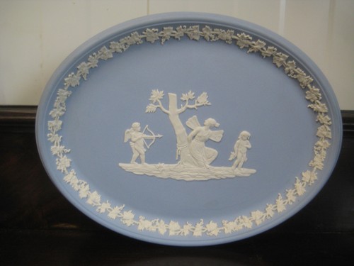 Wedgwood blue jasperware tray - jasperware,