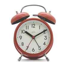 Acctim Hardwick Analogue Alarm Clock Non Ticking Sweep Retro Metal Bell Alarm