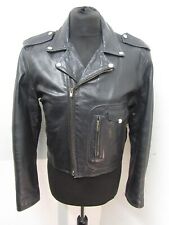 VINTAGE 80'S LA ROCKA LEATHER MOTORCYCLE JACKET SIZE S