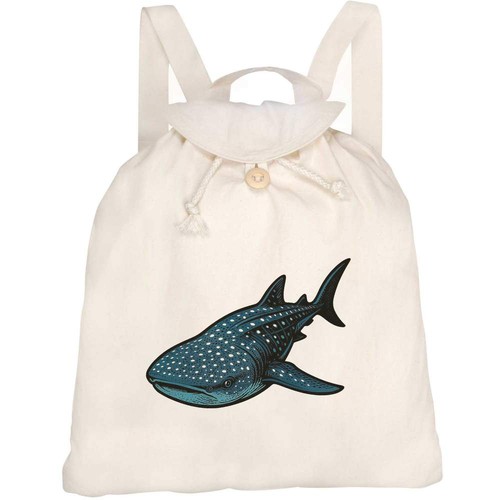 Whale shark canvas rucksack - shark',