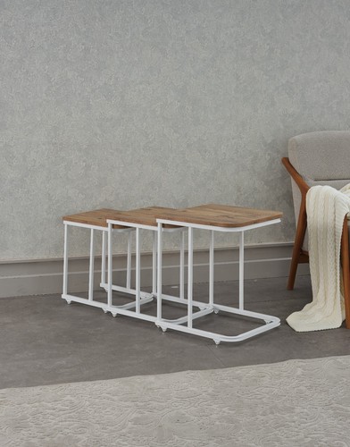 Wheeled sofa side - tables,, set