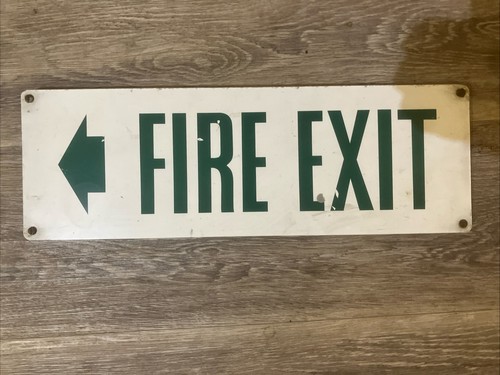 Vintage fire exit sign - fire,