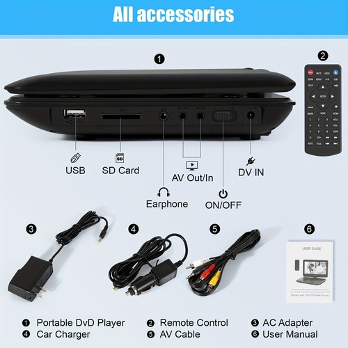 Portable dvd player inch - portable, 11.5