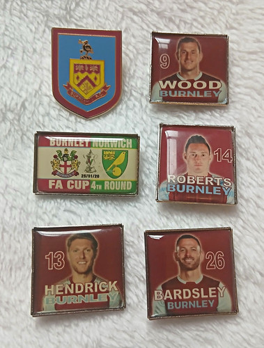 Burnley crest pin - x6, badge