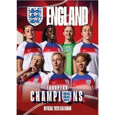 2026 Calendar England Women's Lioness Month to View A3 Calendar Official Product