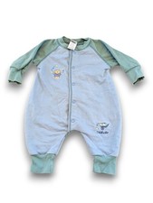 Vintage Oshkosh Bgosh Blue Green One Piece Outfit Embroidered Bear Baby 0-3 Mos